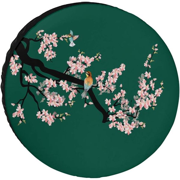 Spare Tire Covers Floral Bird
