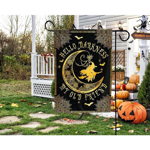 Hello Darkness My Old Friend Garden Flag-image