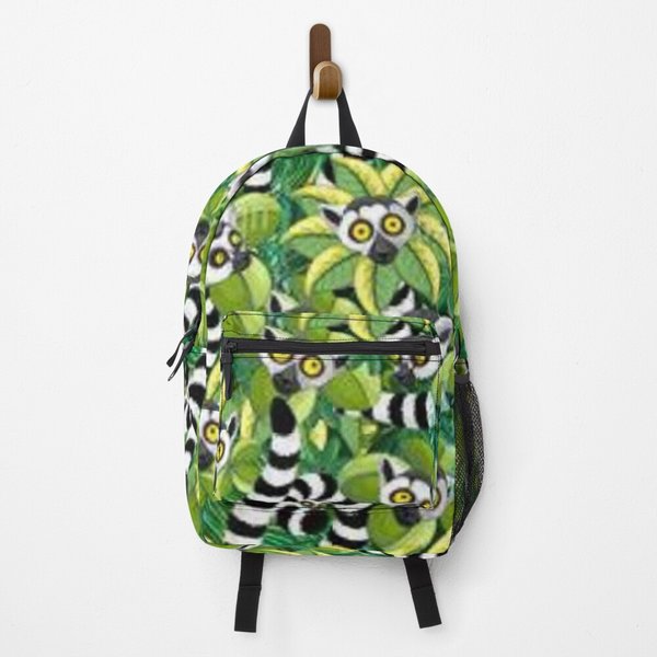 Lemur Pattern Backpack-image