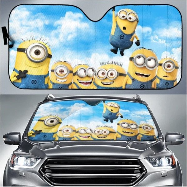 Funny Minion Car Sun Shades