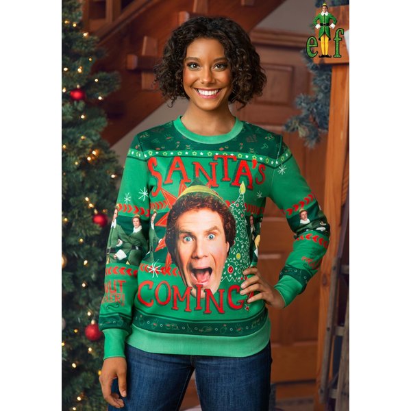 Santa's Coming Elf Ugly Christmas 3d Sweater