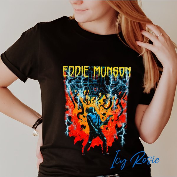Eddie Munson Playing Guitar Shirt, Eddie Munson Shirt, Stranger Shirt-image