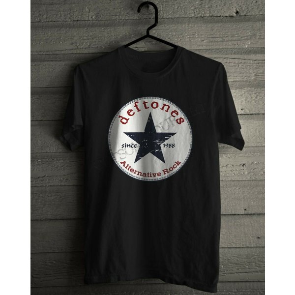 Deftones Logo Star White Pony Rock Band Men's Unisex T-Shirt-image