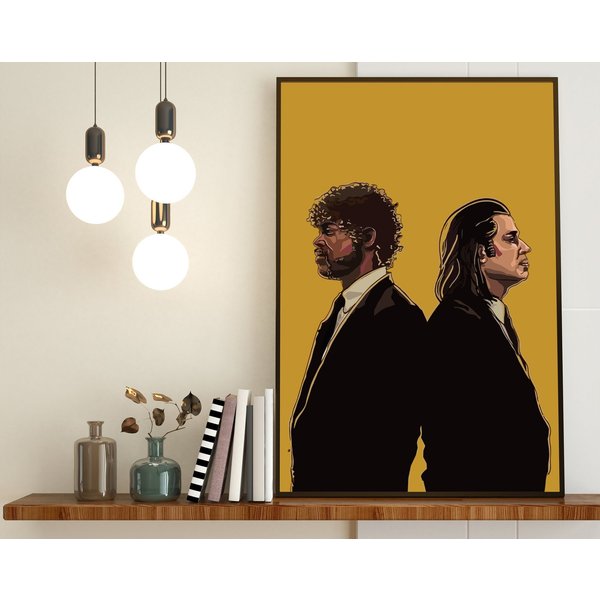 Pulp Fiction Print , Printable Wall Art , Vintage Art , Film Poster-image