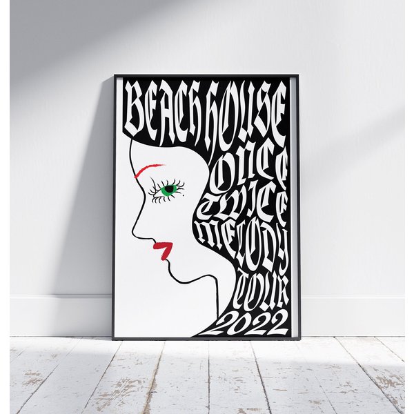 Beach House Once Twice Melody Tour 2022 Band Poster-image