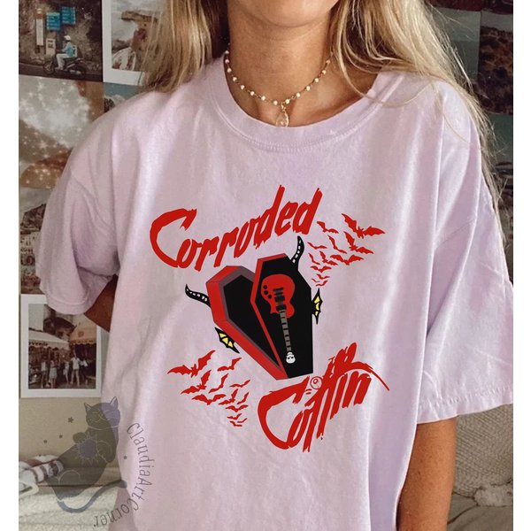 Corroded Coffin Band Tee, Corroded Coffin Band Shirt-image