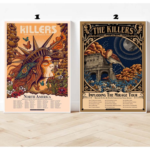 Custom Imploding The Mirage Tour 2022- The Killers North American 2022 Tour Poster-image