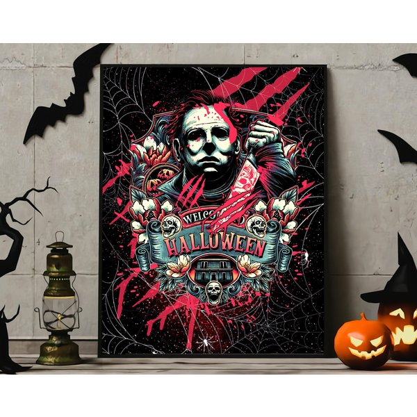 Welcome To Haddonfield Poster, Michael Myers Poster Print, Horror Movies Poster-image