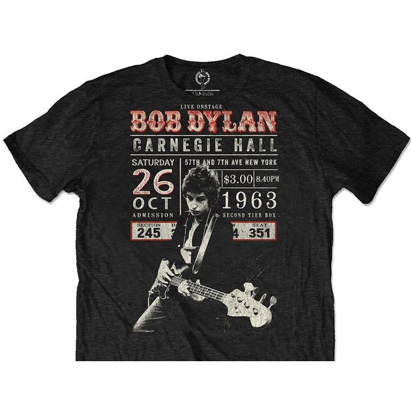 Bob Dylan Adult T-Shirt - Carnegie Hall '63-image