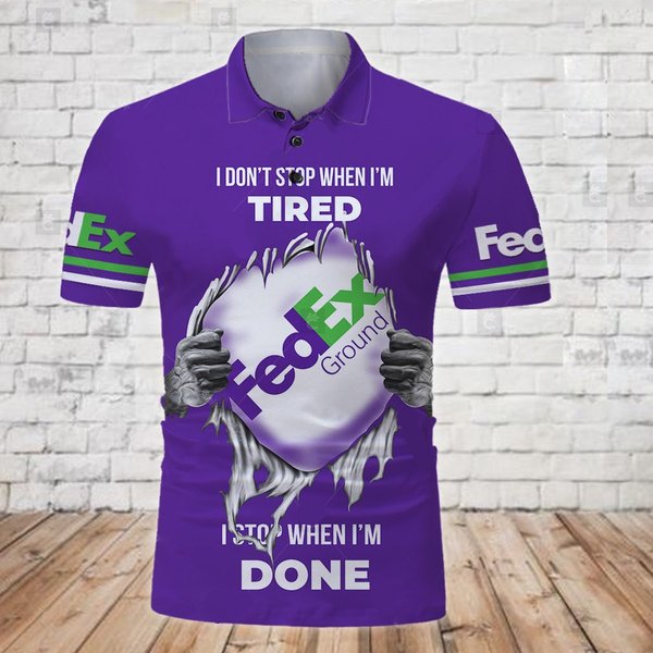 Fedex Ground Scratch Polo Shirt For Postal Worker| Fedex Polo Shirt-image