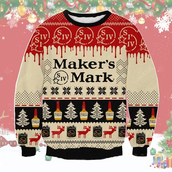 Maker's Mark Christmas Ugly Sweater Men 3d Sweater
