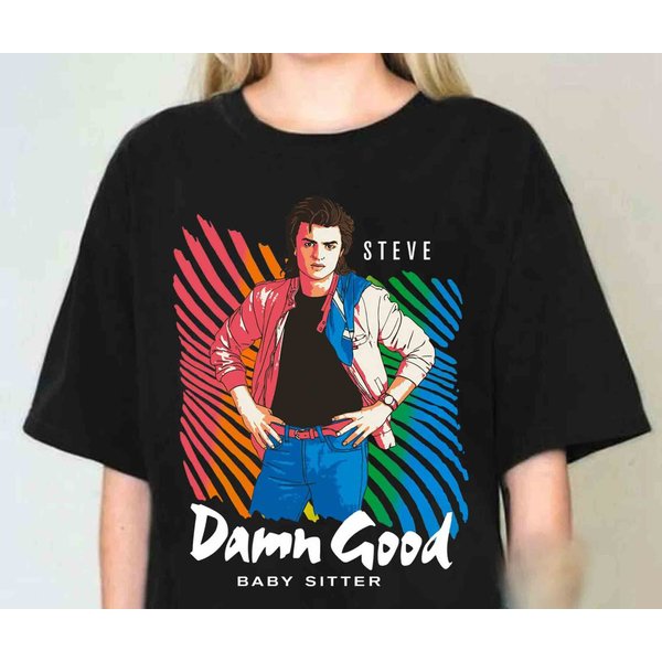 Steve Harrington Vintage Shirt, Damn Good Baby Sitter-image