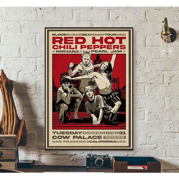 Red Hot Chili Peppers 1991 Concert, Concert 2022 Poster-image