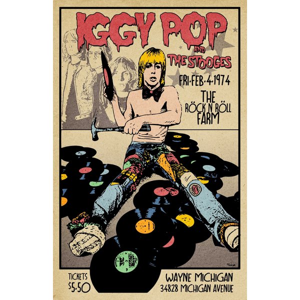 Iggy Pop And The Stooges 1974 Tour Poster-image