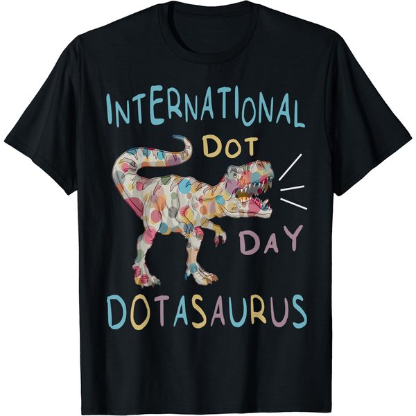 International Dot Day Dotasaurus Funny Creative Dot Kids T-Shirt-image