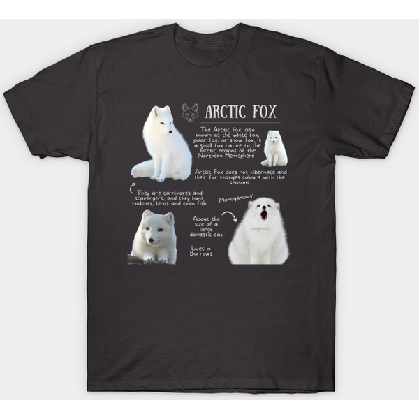 Animal Facts - Arctic Fox - Fox - T-Shirt-image