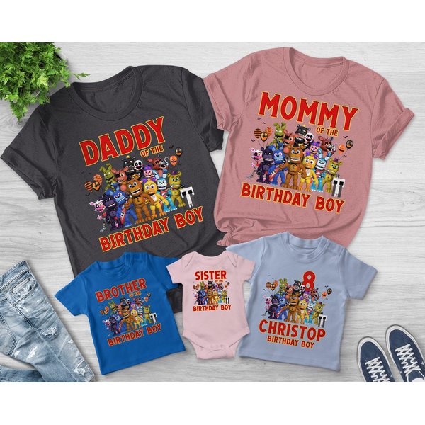 Five Nights At Freddy's Birthday Family Shirt-image