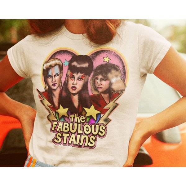 The Fabulous Stains Shirt, 80S Vintage Pastel Band Shirt-image