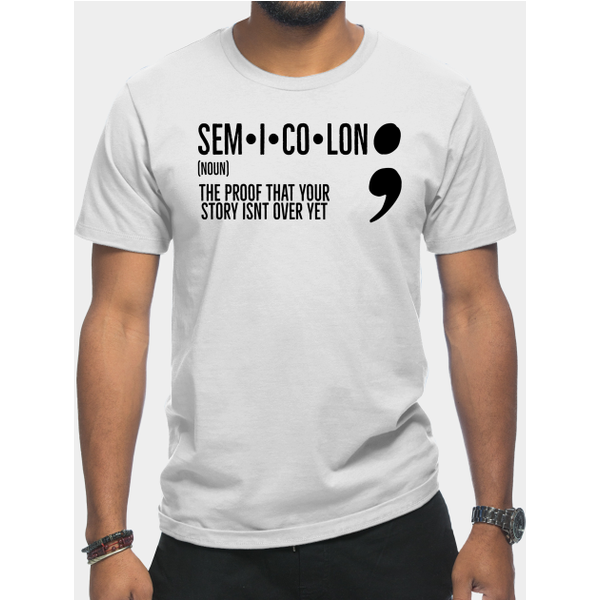 Semicolon - Mental Health - T-Shirt-image