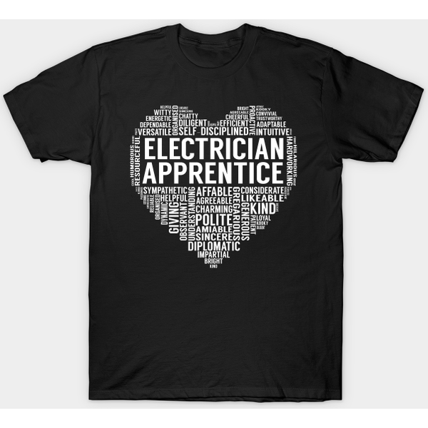 Electrician Apprentice Heart - Electrician Apprentice - T-Shirt-image