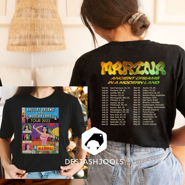 Marina And The Diamonds Ancient Dreams In A Modern Land Tour 2022 Double Sided Shirt-Ancient Dreams In A Modern Land Tour 2022 Shirt-image