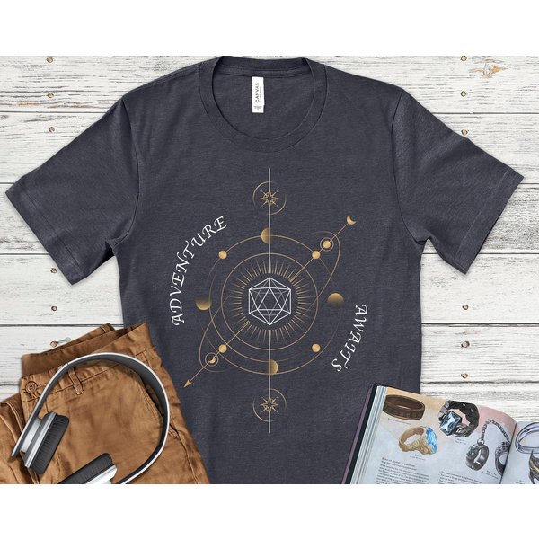 Geometric Dungeons And Dragons Shirt| Minimal D20| Polyhedral Dice| Minimalist D&D |Dungeon Master-image