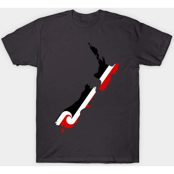 Maori Map Flag - Maori - T-Shirt-image