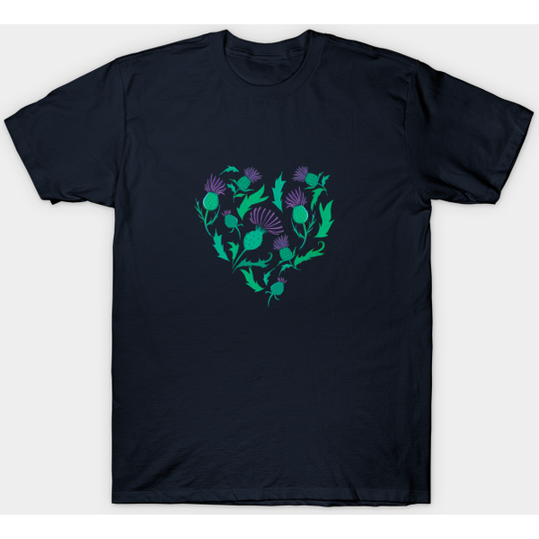 Scottish Thistle Heart - Scottish - T-Shirt-image