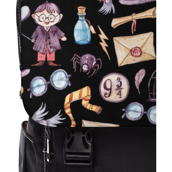 Wizard School Black Diaper Bag Unisex Casual Shoulder Bag