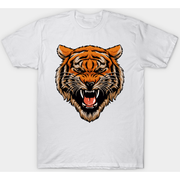 Tiger Head - Roaring Tiger - T-Shirt-image