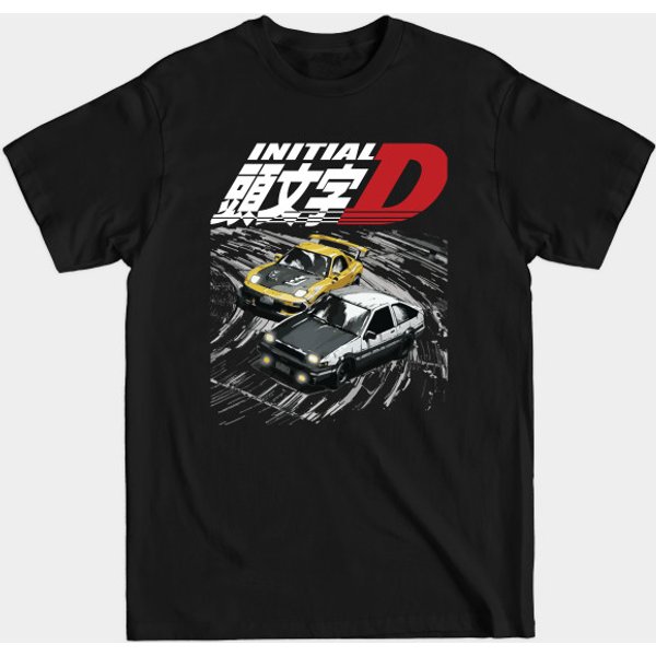 Intial D Downhill Mountain Drifting Ae86 Vs Fd - Initial D - T-Shirt-image