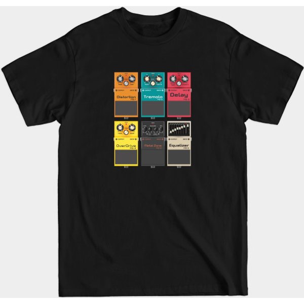 Guitar Effects Pedal (Pedal Board) - Musical Instrument - T-Shirt-image