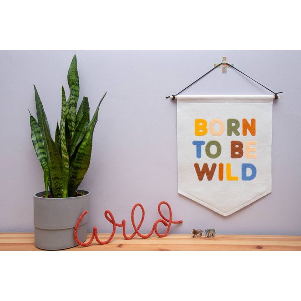 Born To Be Wild Pennant Wall Banner Flag-image