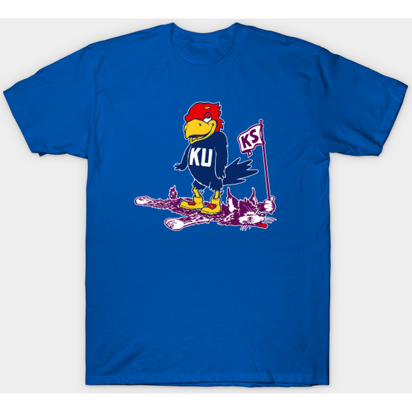 Vintage Ku Vs. K-State Mascot - Kansas - T-Shirt-image