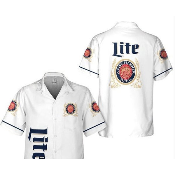 Basic Printed Miller Lite Hawaii Shirt-image