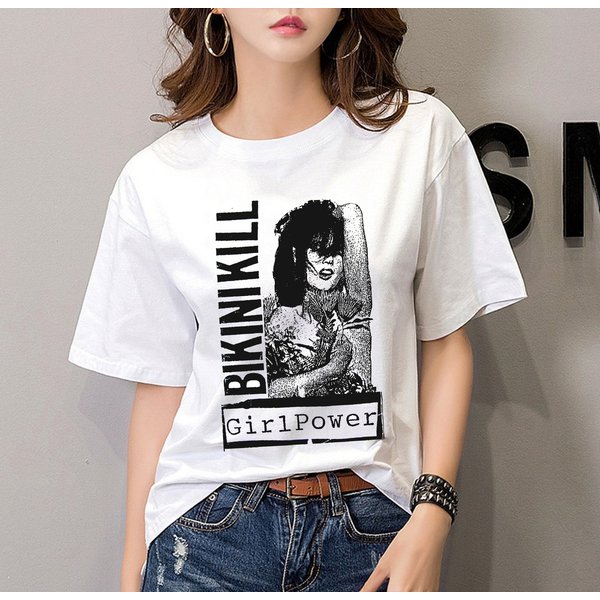 Bikini Kill Kathleen Hanna Shirt, Bikini Kill Girl Power Rebel Girl Vintage 90S Shirt-image
