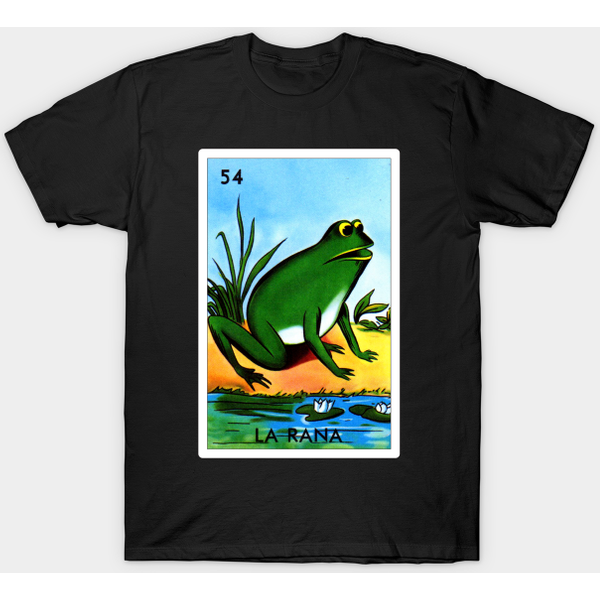 Loteria Mexicana Art - Loteria Mexicana Design - La Rana Gift - Regalo La Rana - La Rana - T-Shirt-image