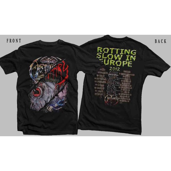 New D T G T-Shirt - Obituary - 'Rotting Slowly In Europe' Tour 2012 - Tee-image