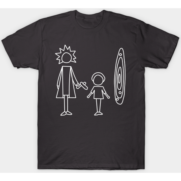 Rick And Morty In Lines - Rick And Morty - T-Shirt-image