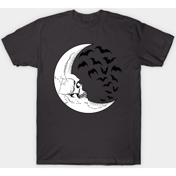 Halloween Moon - Skull Moon - T-Shirt-image