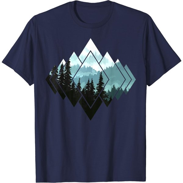 Forest Nature Mountains Trekking Hiking Camping Outdoor Gift T-Shirt-image