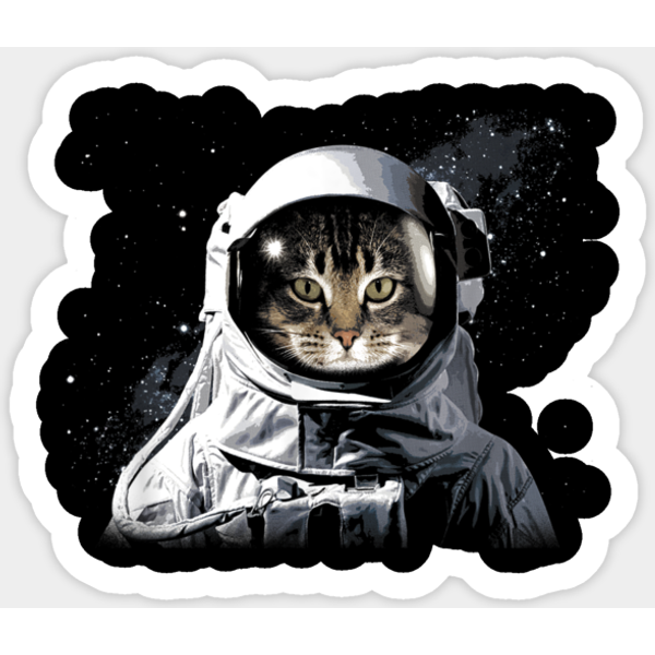 Catronaut Cat Astronaut Deep In Space Cosmic Graphic - Cat - Sticker-image