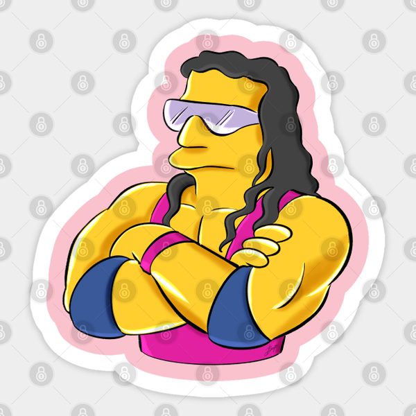 &Quot;Bret Hart Animated 97 T&Quot; - Bret Hitman Hart - Sticker-image