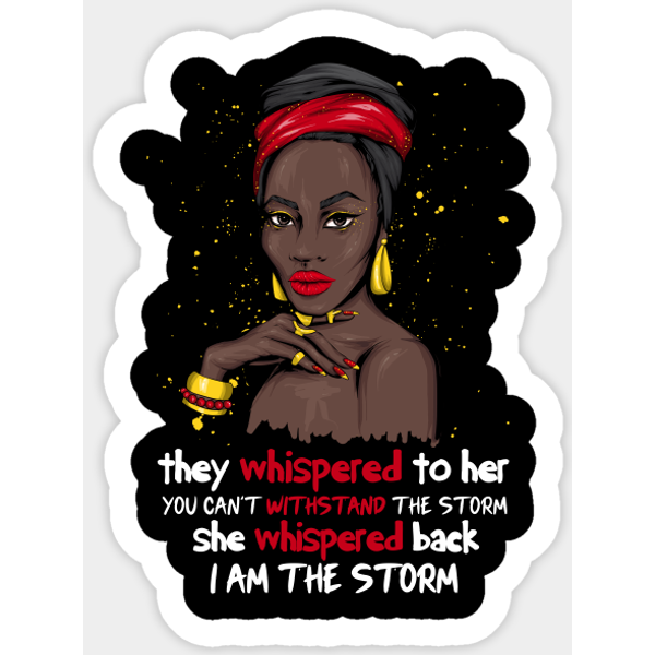 Black History Month African Woman Afro - African American - Sticker-image