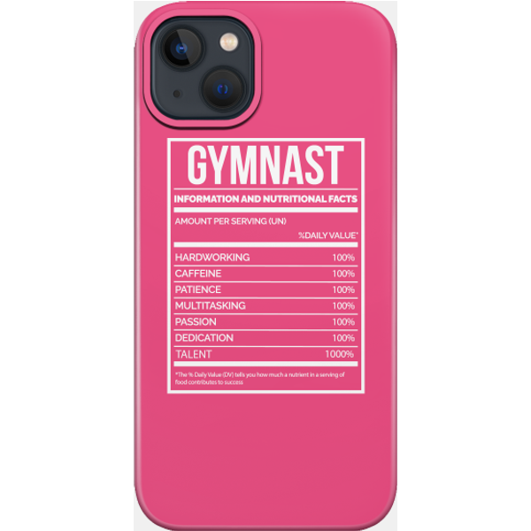 Awesome And Funny Nutrition Label Gymnast Gymnasts Gymnastic Gymnastics Saying Quote For A Birthday Or Christmas - Gymnast - Phone Case