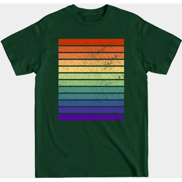 Vintage Distressed Gay Pride Colors - Gay Pride - T-Shirt-image