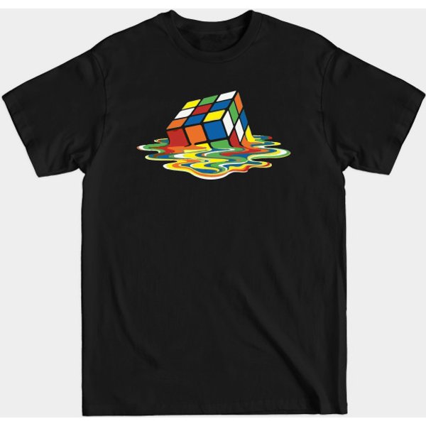 Melting Rubik'S Cube - Rubiks Cube - T-Shirt-image