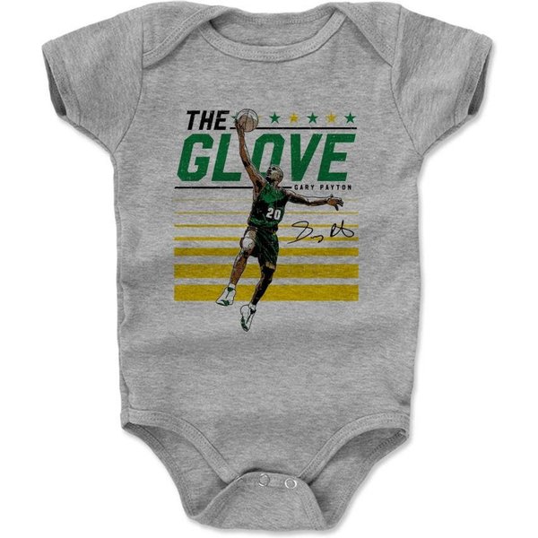 Gary Payton Kids Baby Romper Seattle Throwbacks Gary Payton Layup Seattle
