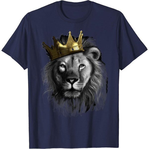 King Lion With Crown Street Art T-Shirt-image