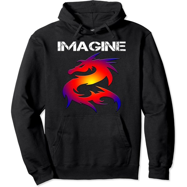 Imagine Fantasy Dragon Style Pullover Hoodie Great For Gift-image
